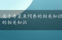 关于寿星鱼饲养的相关知识有哪些，关于寿星鱼饲养的相关知识