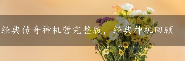 经典传奇神机营完整版，经典神机回顾