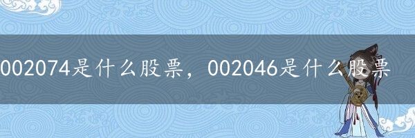 002074是什么股票，002046是什么股票