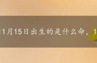 11月15日出生的是什么命，11月15日出生的人很可怕