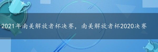 2021年南美解放者杯决赛，南美解放者杯2020决赛