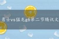 勇士vs猛龙g6第二节腾讯文章官方，勇士vs猛龙g6