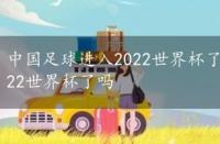 中国足球进入2022世界杯了吗现在，中国足球进入2022世界杯了吗