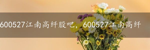 600527江南高纤股吧，600527江南高纤