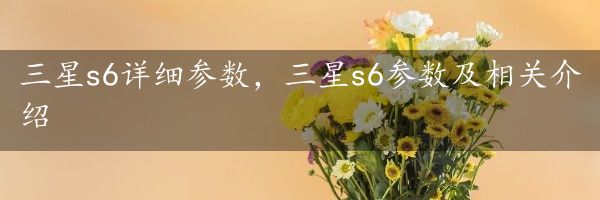 三星s6详细参数，三星s6参数及相关介绍