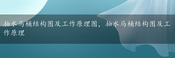 抽水马桶结构图及工作原理图，抽水马桶结构图及工作原理