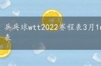 乒乓球wtt2022赛程表3月16日，乒乓球wtt2022赛程表