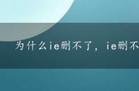 为什么ie删不了，ie删不掉的原因及解决方法