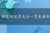 锂电池股票龙头一览表最新，锂电池股票龙头一览