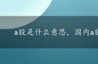 a股是什么意思，国内a股最有潜力的黄金股