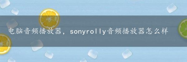 电脑音频播放器，sonyrolly音频播放器怎么样