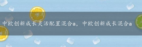 中欧创新成长灵活配置混合a，中欧创新成长混合a