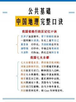 34个省会简称顺口溜：轻松记忆中国省份