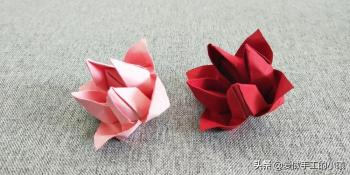 金银纸折纸莲花教程：手工制作美丽装饰