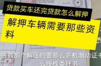 车贷还清后如何办理解押手续